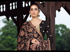 Bareeze 58 – 3 Piece Embroidered Karandi Dress with Shawl