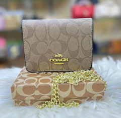 COACH Signature Card Case On A Chain