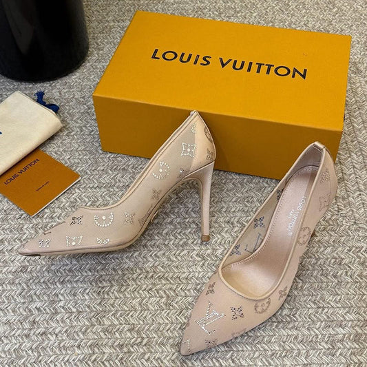 High Quality Imported Brand Logo Heels