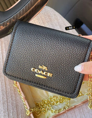 COACH Signature Card Case On A Chain