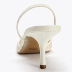 Imported Pointed Toe Brand Logo Heels