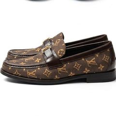 High Quality Imported Pure Leather Brand Logo Shoes