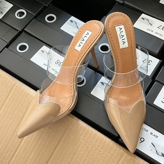 High Quality Imported Brand Logo Heels