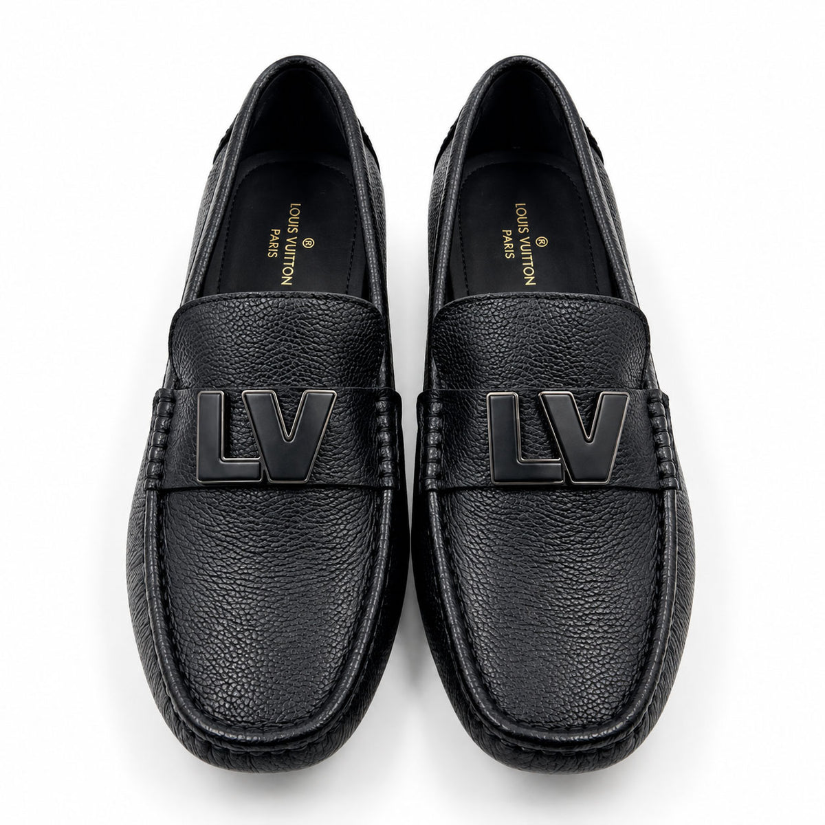 High Quality Imported Pure Leather Brand Logo Loafer