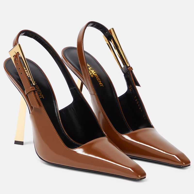 High Quality Imported Brand Logo Heels