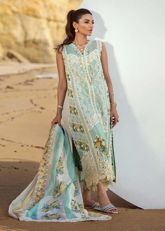 Crimson 15A - 3 Piece Embroidered Lawn Dress with Organza Embroidered Dupatta