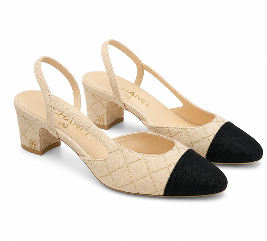 High Quality Imported Brand Logo Block Heels