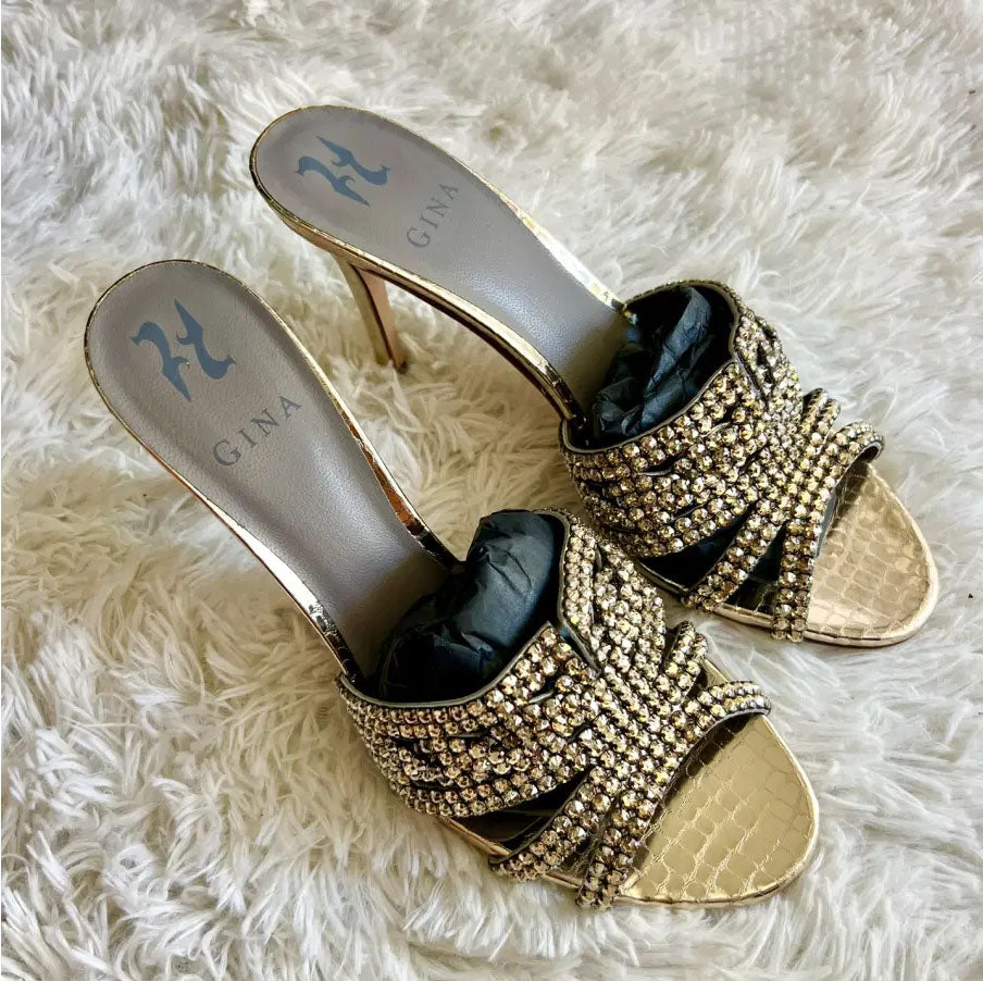 High Quality Imported Brand Logo Heels