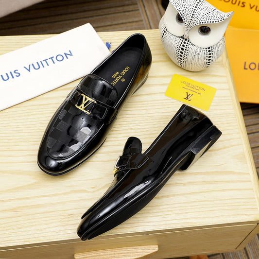 High Quality Imported Pure Leather Brand Logo Shoes