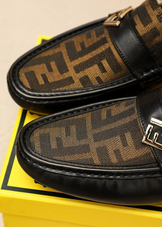 High Quality Imported Pure Leather Brand Logo Shoes