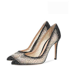 Imported Pointed Toe Brand Logo Heels