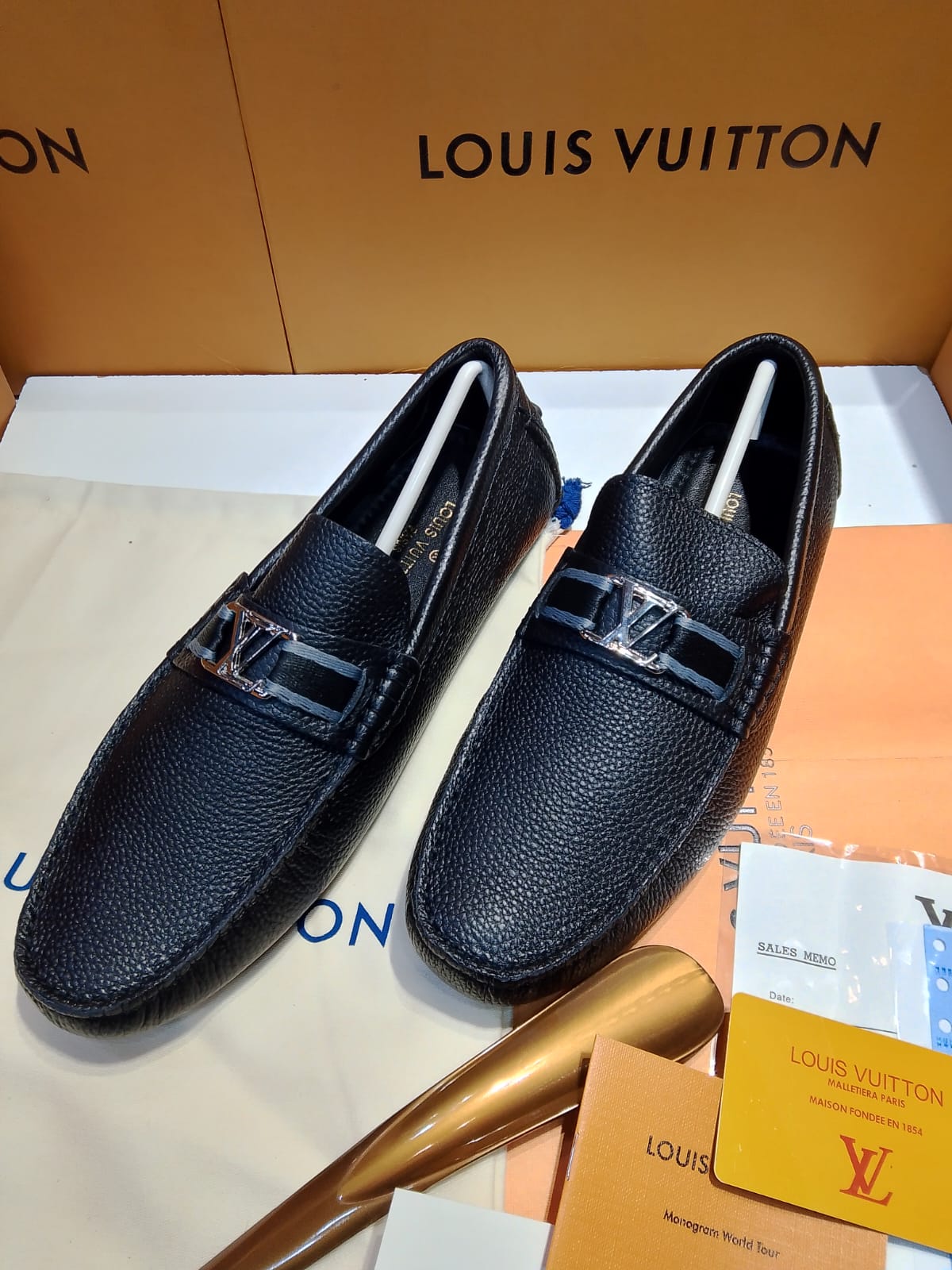 High Quality Imported Pure Leather Brand Logo Shoes