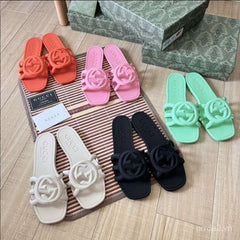 High Quality Imported Brand Logo Soft Flat Slipper