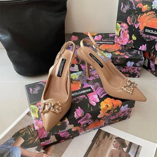 High Quality Imported Brand Logo Heels