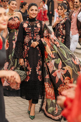 Mushq 20 - 3 Piece Embroidered Lawn Dress with Silk Dupatta