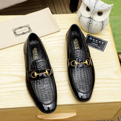 High Quality Imported Pure Leather Brand Logo Shoes