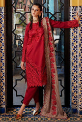 Mushq 21 - 3 Piece Embroidered Lawn Dress with Chiffon Dupatta
