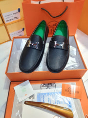 High Quality Imported Pure Leather Brand Logo Shoes