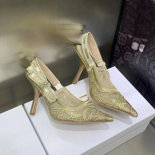 High Quality Imported Brand Logo Heels