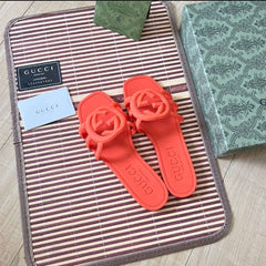 High Quality Imported Brand Logo Soft Flat Slipper