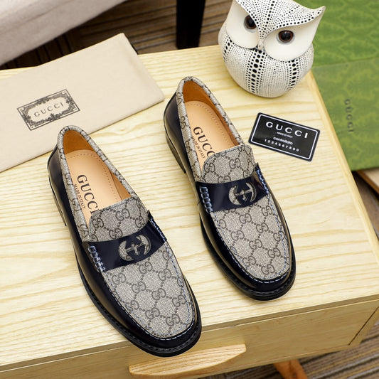 High Quality Imported Pure Leather Brand Logo Shoes
