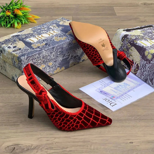 High Quality Imported Brand Logo Heels
