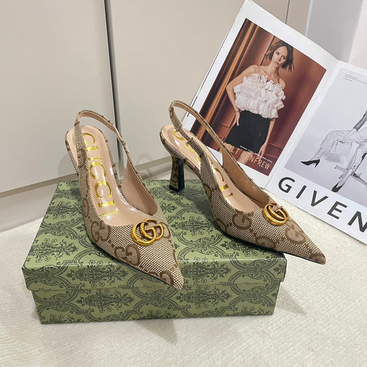High Quality Imported Brand Logo Heels