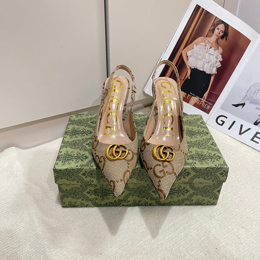 High Quality Imported Brand Logo Heels