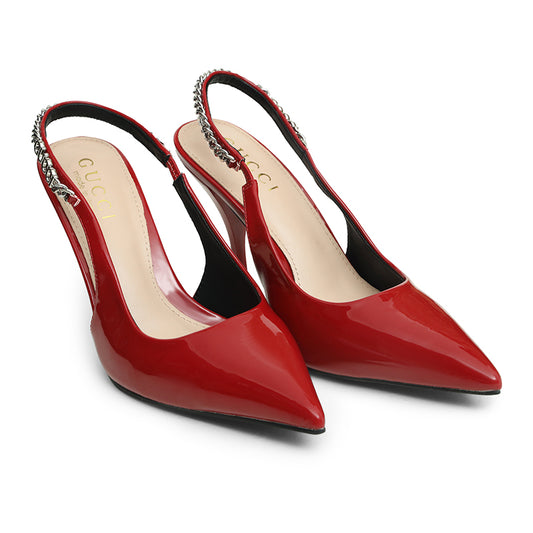 High Quality Imported Brand Logo Heels