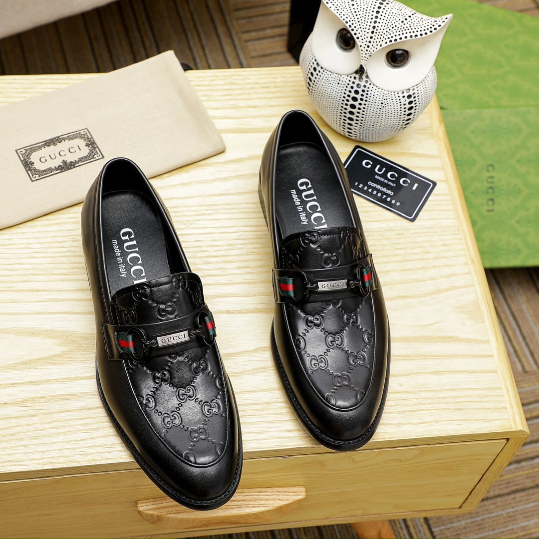 High Quality Imported Pure Leather Brand Logo Shoes