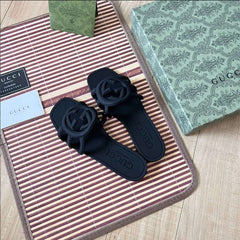 High Quality Imported Brand Logo Soft Flat Slipper