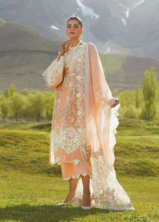 Crimson 17A - 3 Piece Embroidered Lawn Dress with Organza Embroidered Dupatta