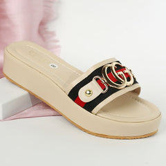 Brand Logo Soft Wedge Slipper
