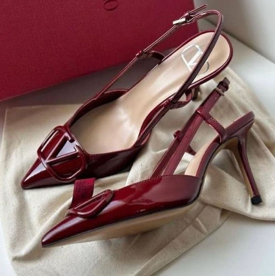 High Quality Imported Brand Logo Heels