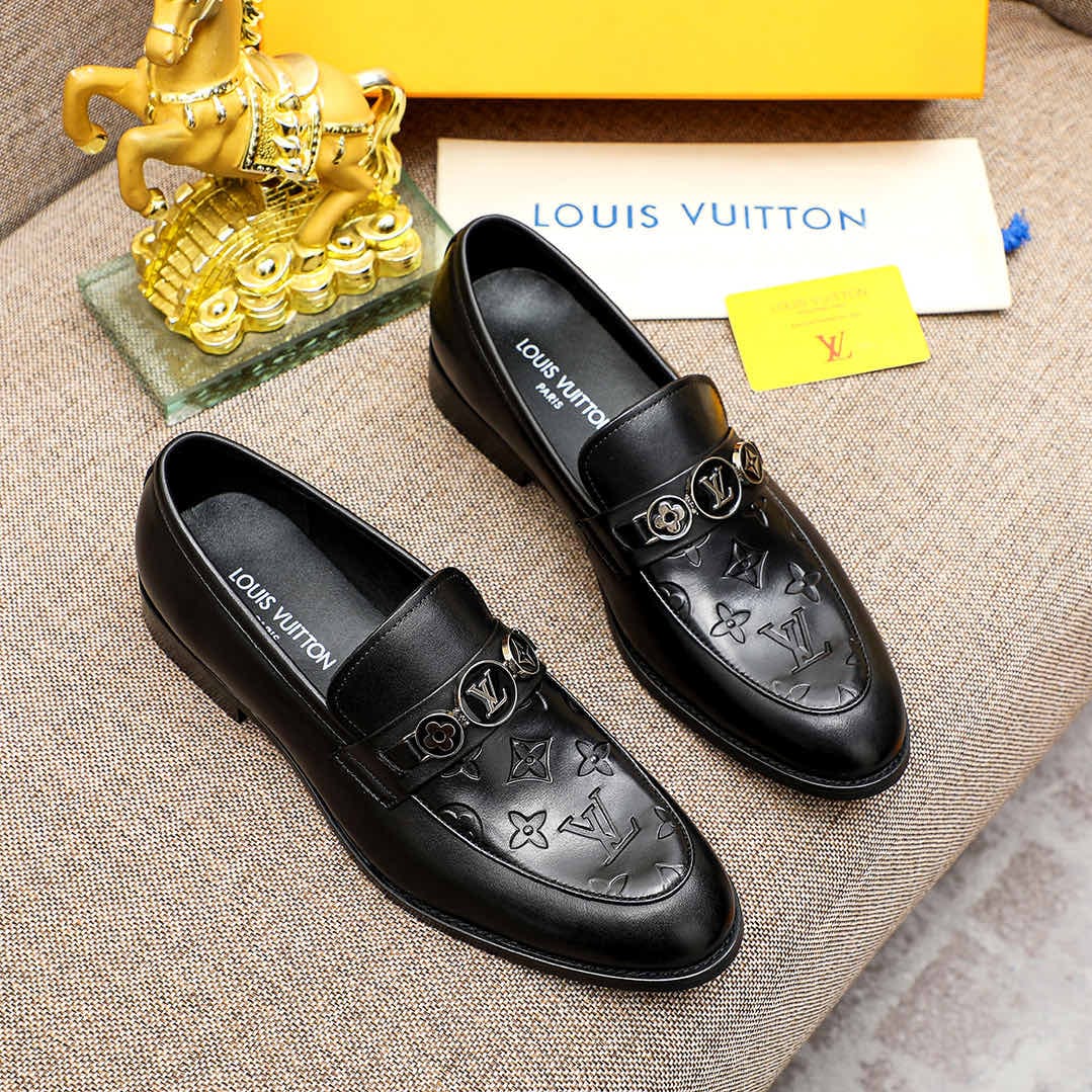 High Quality Imported Pure Leather Brand Logo Shoes