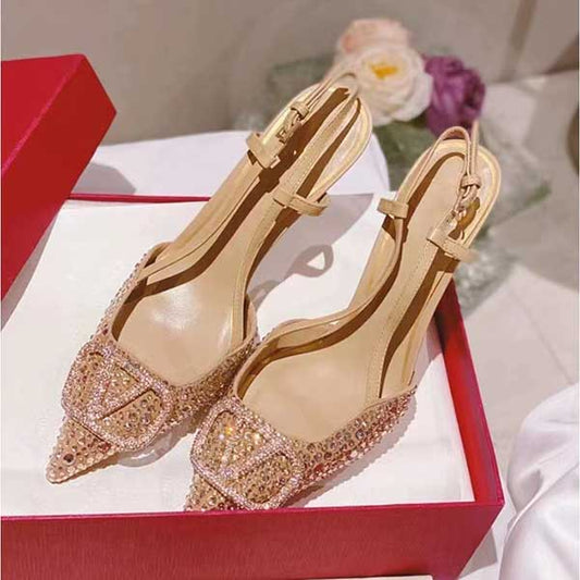 High Quality Imported Brand Logo Heels