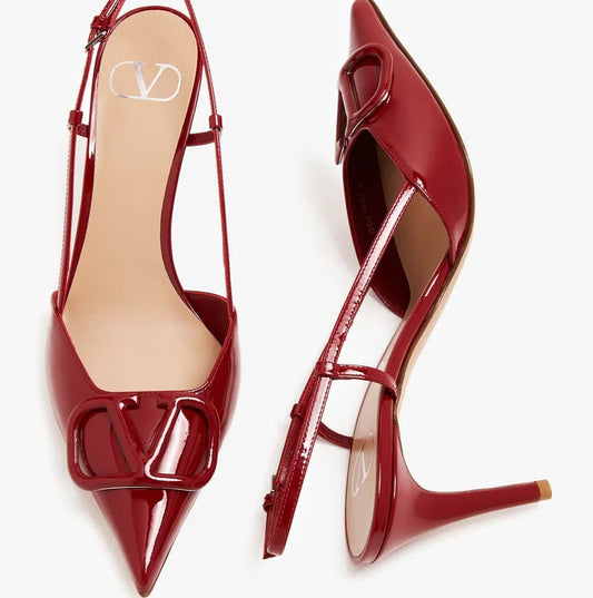 High Quality Imported Brand Logo Heels