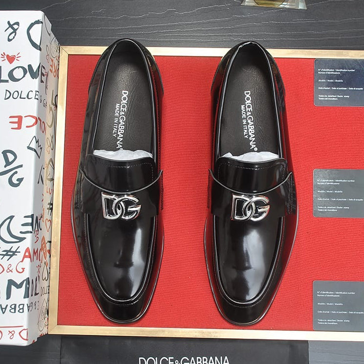 High Quality Imported Pure Leather Brand Logo Shoes