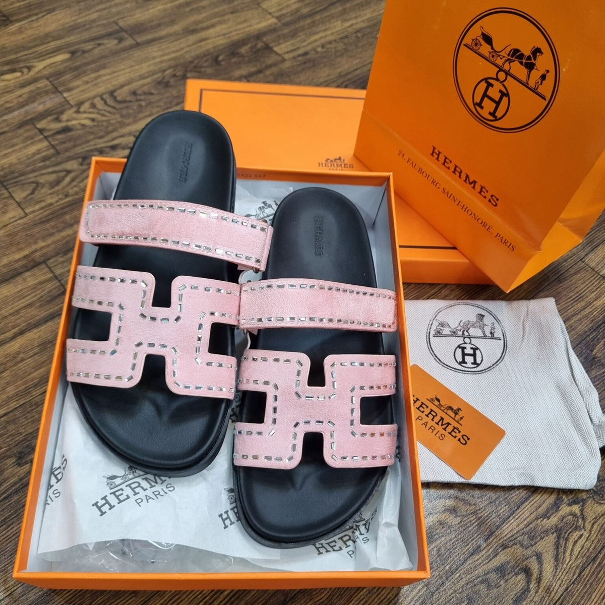High Quality Imported Brand Logo Sandals