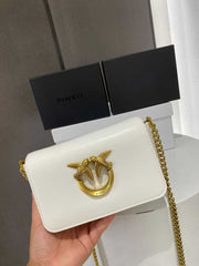 Pinko Love Click Micro Calfskin Silk Bag
