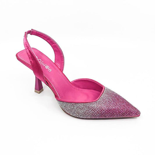 Imported Pointed Toe Brand Logo Heels