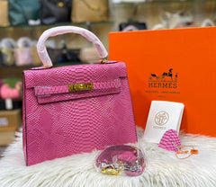 Hermès Kelly 28cm Crocodile Palladium Hardware