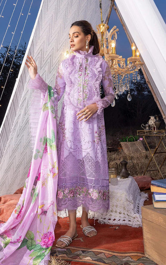 Asifa & Nabeel 01 - 3 Piece Embroidered Lawn Dress with Silk Dupatta