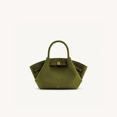 JW PIE HANA MINI FAUX SUEDE TOTE BAG - DARK OLIVE
