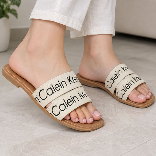 TRENDING SUMMER FLATS - BEIGE