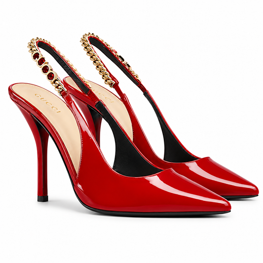 High Quality Imported Brand Logo Heels