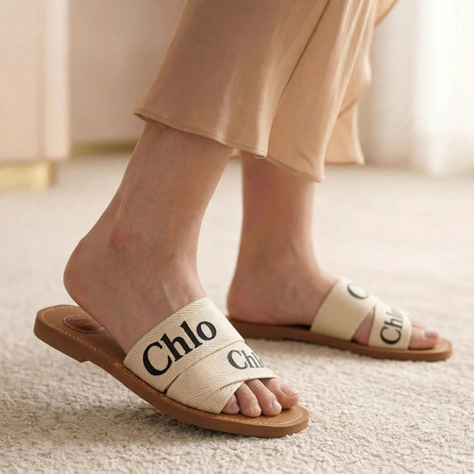 Brand Logo Soft Flat Slipper