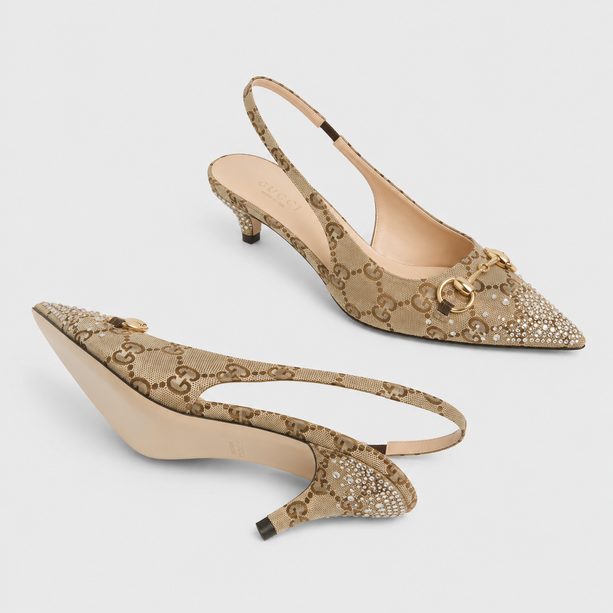 High Quality Imported Brand Logo Kitten Heels