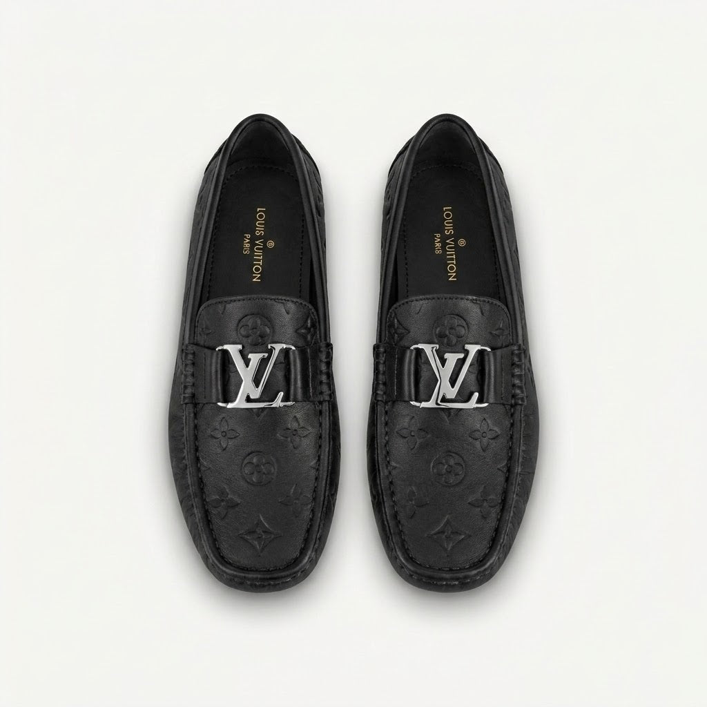 High Quality Imported Pure Leather Brand Logo Shoes
