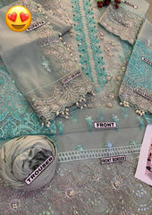Elaf 22 - 3 Piece Organza Dress with Organza Dupatta